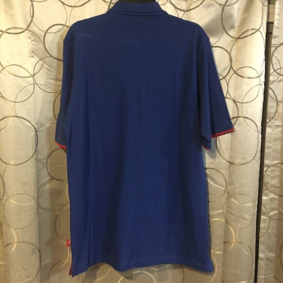 Texas Rangers Medium Polo Shirt Men's Blue Red White "T" Logo MLB Fan Baseball - Picture 5 of 8